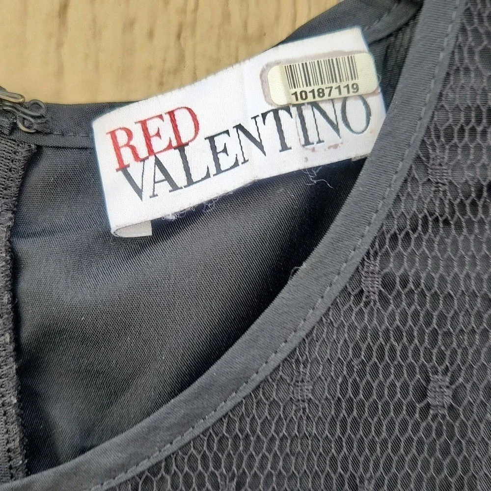 RED Valentino 90s Luxury Tulle Sheer Full Retro Parisian Whimsigoth 8 Midi dress - Picture 5 of 7